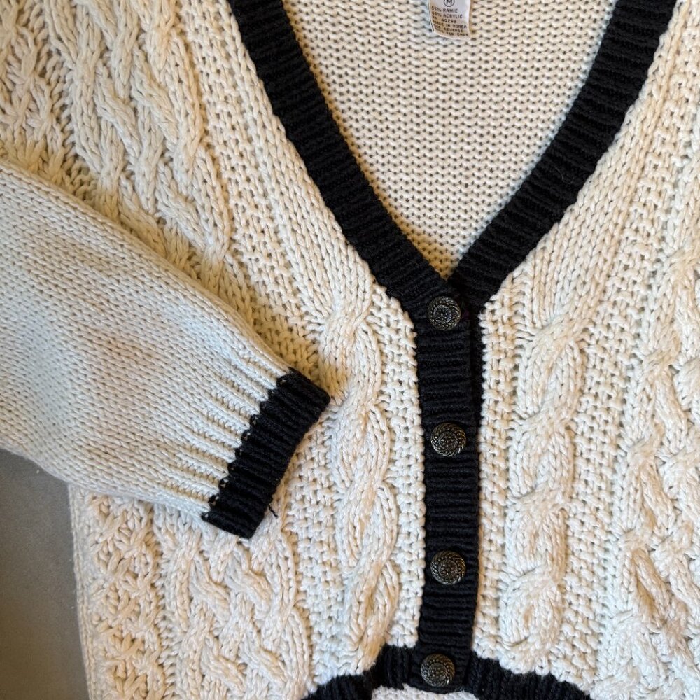 Vintage Hand Knit Erika Button-Down Sweater - Picture 4 of 4